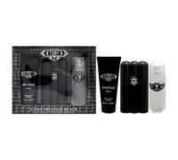 Cuba Cuba Prestige Black for Men 3 Pc Gift Set 3oz EDT Spray, 6.6oz Shower Gel, 3.3oz After Shave