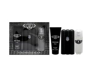 Cuba Cuba Prestige Black for Men 3 Pc Gift Set 3oz EDT Spray, 6.6oz Shower Gel, 3.3oz After Shave