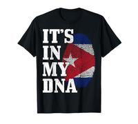 Cuba DNA Empreinte Digitale Drapeau cubain Fierté Cuba T-Shirt