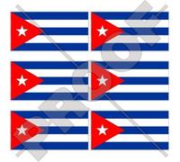 Cuba Drapeau Cuba République de Cuba 40 mm (40,6 cm) Téléphone Mobile Mini en vinyle autocollants, Stickers x6