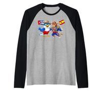 Cuba Drapeau de l'Espagne Fier héritage Espagnol cubaine Manche Raglan