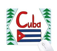 cuba drapeau modèle rouge et bleu tapis de souris green pine tree tapis en caoutchouc