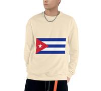 Cuba Drapeau Patriotique Cuba Drapeau Graphique Sweatshirt À Capuche Homme Sweatshirt Col Rond pour Usage Quotidien Activités De Loisirs Plein Air Pique-Niques