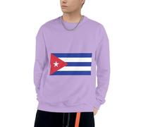 Cuba Drapeau Patriotique Cuba Drapeau Graphique Sweatshirt À Capuche Homme Sweatshirt Col Rond pour Usage Quotidien Activités De Loisirs Plein Air Pique-Niques
