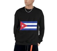 Cuba Drapeau Patriotique Cuba Drapeau Graphique Sweatshirt À Capuche Homme Sweatshirt Col Rond pour Usage Quotidien Activités De Loisirs Plein Air Pique-Niques