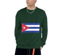Cuba Drapeau Patriotique Cuba Drapeau Graphique Sweatshirt À Capuche Homme Sweatshirt Col Rond pour Usage Quotidien Activités De Loisirs Plein Air Pique-Niques