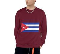 Cuba Drapeau Patriotique Cuba Drapeau Graphique Sweatshirt À Capuche Homme Sweatshirt Col Rond pour Usage Quotidien Activités De Loisirs Plein Air Pique-Niques