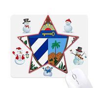 cuba emblème national pays le bonhomme de neige étoile tapis de souris