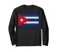 Cuba Flag Made of Coffee Beans Manche Longue