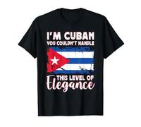 Cuba Flag Proud Elegant Cuban Boyfriend Girlfriend T-Shirt Graphique avec Valeur