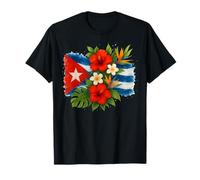 Cuba Flowers Cuban Floral Tropical Havana Botanical T-Shirt
