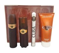 Cuba Gold Par Cuba Pour Homme - Coffret Cadeau 4 Pièces 3.3 Oz Edt Spray, 1.17 Oz Edt Spray, 3.3 Oz Après Rasage, Gel Douche 6,7 Oz