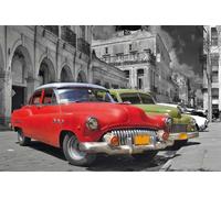 Cuba Havana - Classic Car vintage car city - Poster print - Taille 91,5x61 cm