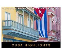 Cuba Highlights (Tischkalender 2026 DIN A5 quer), CALVENDO Monatskalender: Eine Fotoreise durch die größte Insel der Karibik