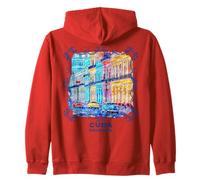 Cuba La Havane Style Colonial Voitures Classiques Souvenir Sweat à Capuche