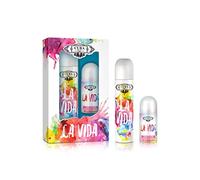 Cuba La Vida for Women 2 Pc Gift Set 3.3oz EDP Spray, 1.7oz Roll On