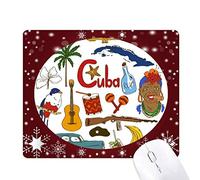 cuba landscap animaux drapeau national tapis de souris en hiver flocon de neige