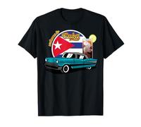 Cuba Libre Voiture Vintage Caraïbes Havane Drapeau Souvenir T-Shirt