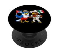 Cuba Mexique Drapeau Fier héritage cubain Culture Mexicaine PopSockets PopGrip Adhésif