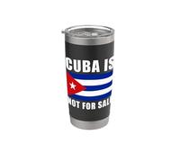 Cuba Pas à Vendre Drapeau Cuba Cubains Cubanos Pro Cuban Gobelet isotherme en acier inoxydable double paroi