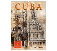 Cuba Retro Kalender (Wandkalender 2026 DIN A2 hoch), CALVENDO Monatskalender: Kuba zwischen Aufbruch und Abriss.