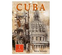 Cuba Retro Kalender (Wandkalender 2026 DIN A4 hoch), CALVENDO Monatskalender: Kuba zwischen Aufbruch und Abriss.