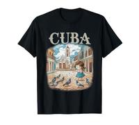 Cuba Robe T-Shirt Fille Cubaine Fleurs Tropicales Héritage T-Shirt