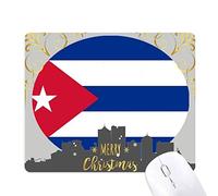 cuba, symbole du drapeau national de l'amérique du nord pays marque modèle la nuit de noël, tapis de souris en caoutchouc