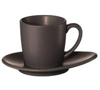 Cuba Tasse à Expresso en Grès Marron, Lot de 6