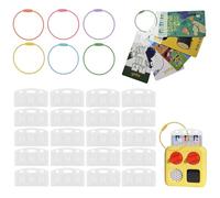 CUBACO Yoto Lot de 20 porte-cartes auto-adhésifs avec 6 boucles d'anneau, porte-cartes pour enfants