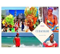 CUBACOLOR - Une île de rêve en couleur, Version française (Calendrier mural 2026 DIN A3 portrait), Calendrier CALVENDO mensuel