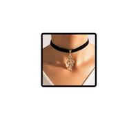 Cubahop Black Collier Collier col de serpent collier femme et fille (Or)