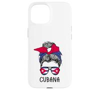 Cuban Cubana Girl Cuban Heritage Cuba Flag Coque pour iPhone 15