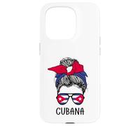 Cuban Cubana Girl Cuban Heritage Cuba Flag Coque pour iPhone 15 Pro
