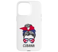 Cuban Cubana Girl Cuban Heritage Cuba Flag Coque pour iPhone 15 Pro Max