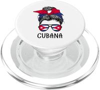 Cuban Cubana Girl Cuban Heritage Cuba Flag PopSockets PopGrip pour MagSafe
