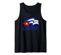 Cuban Flag Caribbean Island Tropical Vacation Gift Débardeur