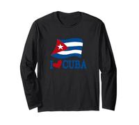 Cuban Flag Cuba Design Miami Spanish Cuban Manche Longue