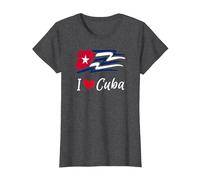 Cuban Flag Cuba Miami Cubano Spanish Cuban T-Shirt, Femme, Chiné Foncé, 3XL