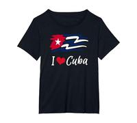 Cuban Flag Cuba Miami Cubano Spanish Cuban T-Shirt, Femme Grandes Tailles, Noir, 2X