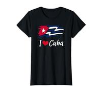Cuban Flag Cuba Miami Cubano Spanish Cuban T-Shirt, Femme, Noir, XXL
