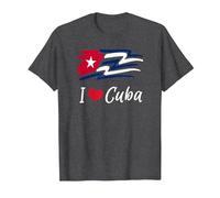 Cuban Flag Cuba Miami Cubano Spanish Cuban T-Shirt, Homme, Chiné Foncé, S
