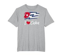 Cuban Flag Cuba Miami Cubano Spanish Cuban T-Shirt, Homme Grandes Tailles, Gris Chiné, 3X Tall