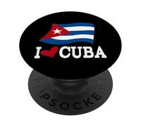 Cuban Flag Cuba T-Shirt Miami Spanish Cuban Shirt PopSockets PopGrip Adhésif