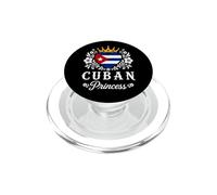Cuban Princess Cuba Flag Proud Cuban Girl PopSockets PopGrip pour MagSafe