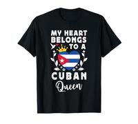 Cuban Queen Cuban Wife Girlfriend Cuba Flag T-Shirt