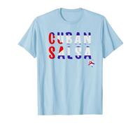 Cuban Salsa - Danse & Danseurs Salsa T-Shirt, Homme, Bleu Céleste, L