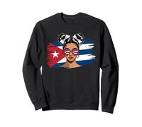 Cubanita, Fille cubaine, Mois du Patrimoine hispanique, Drapeau de Cuba, Femmes Sweatshirt