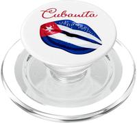 Cubanita Lips Formed by The Cuban Flag Design PopSockets PopGrip pour MagSafe