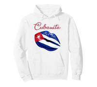 Cubanita Lips Formed by The Cuban Flag Design Sweat à Capuche